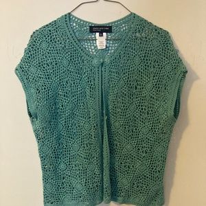 Jones of New York Signiture, crochet cropped sweater, XL
